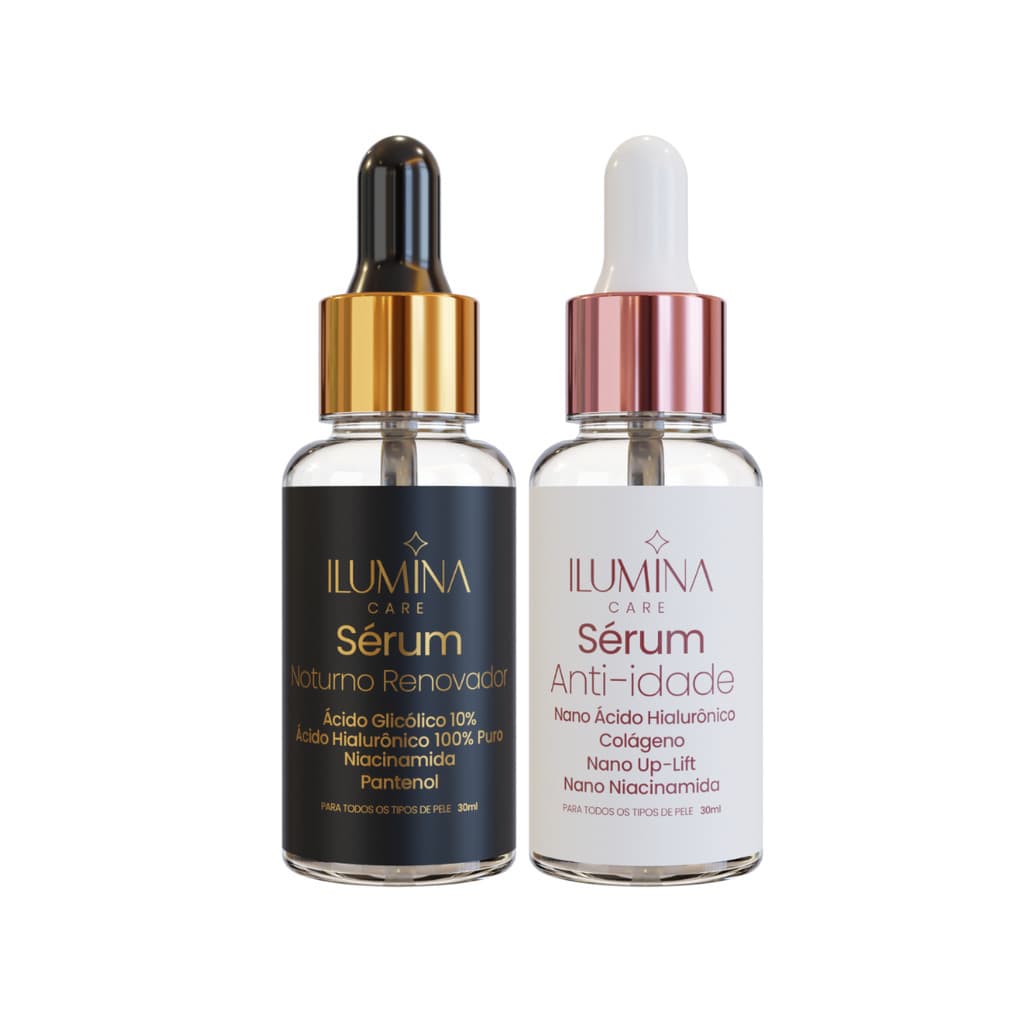 Kit Sérum Anti-Idade + Sérum Noturno Renovador 30ml Ilumina Care