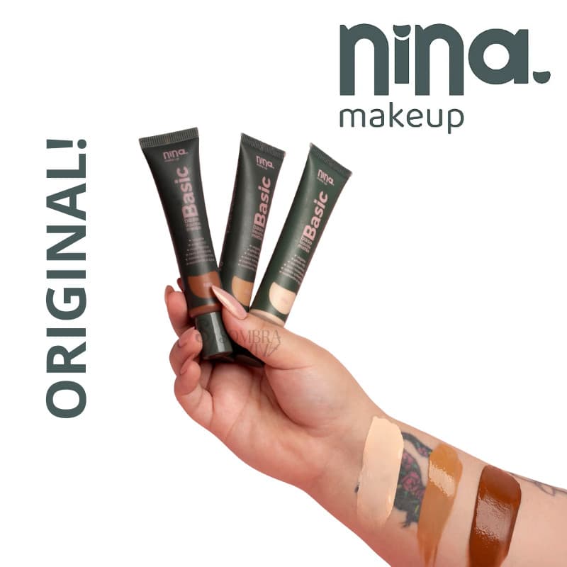 Base Líquida de Média Cobertura Basic Nina Makeup