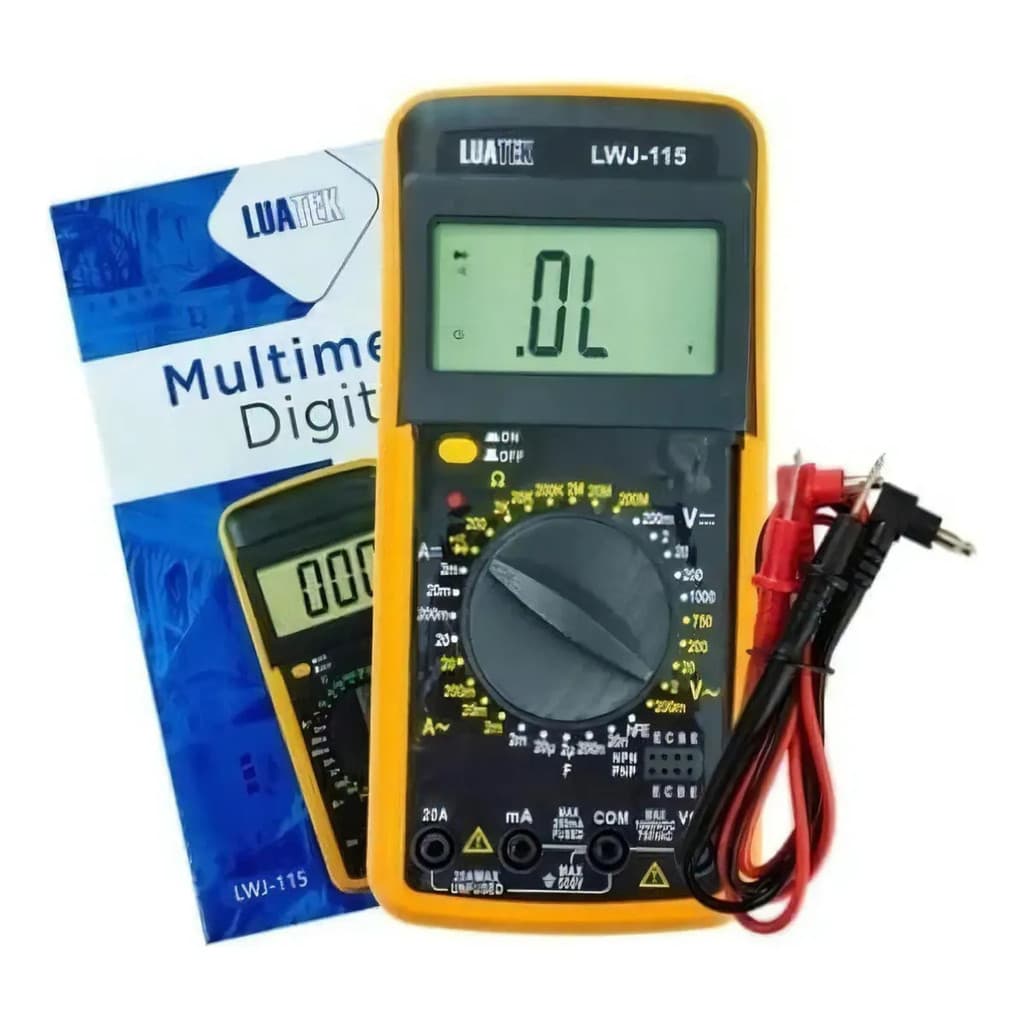 Multímetro Digital Automotivo  Capacímetro Bateria 9v Beep