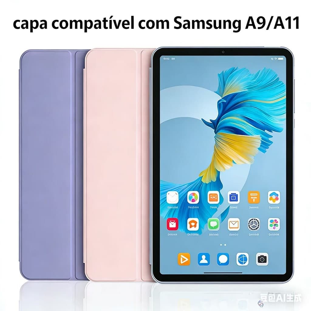 Capa Galaxy Tab A9/A11 8.7Polegadas  Smart Cover Auto Wake Anti Impacto com Suporte Case Reforçada Proteção