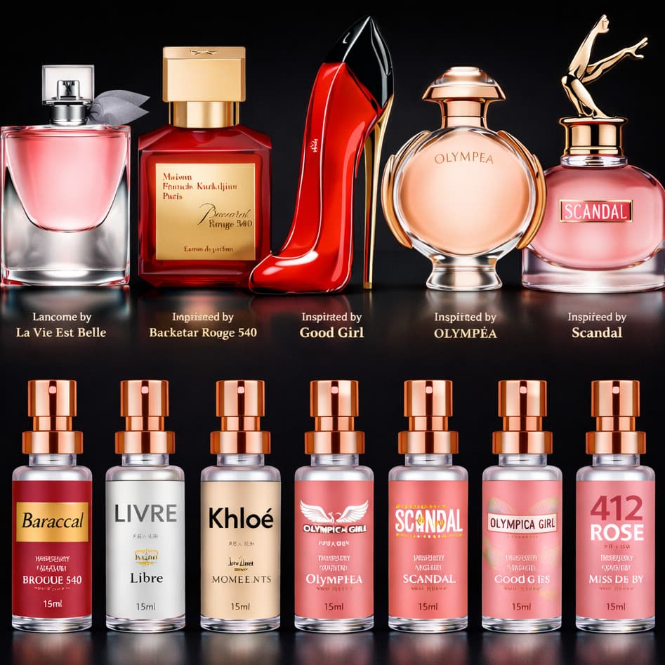 Perfume Importado Contratipo Feminino Fragrancia Eau de Parfum EDP 15ml Moments Paris Bolsa Viagem