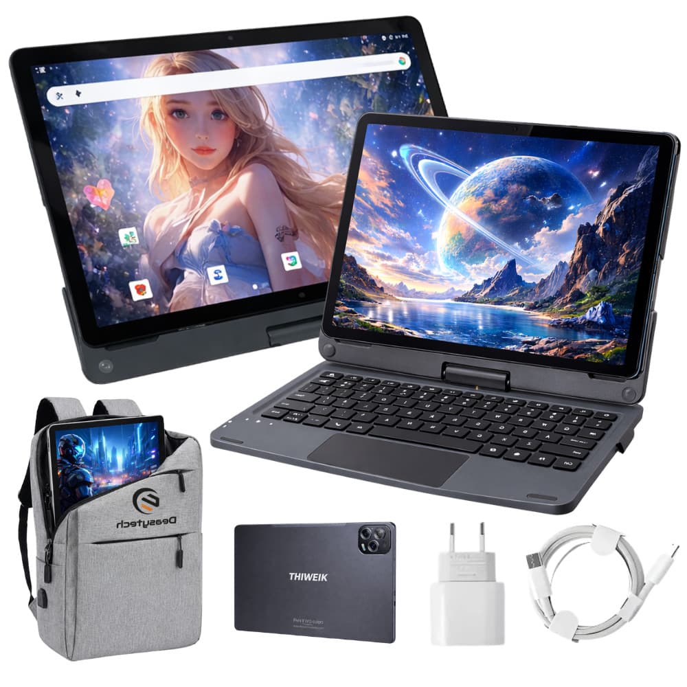 Tablet Android W11 256gb Memória Wi-fi 4G Capa Giratória 8gb Ram Cor Cinza 11' Polegadas Full HD + Mochila