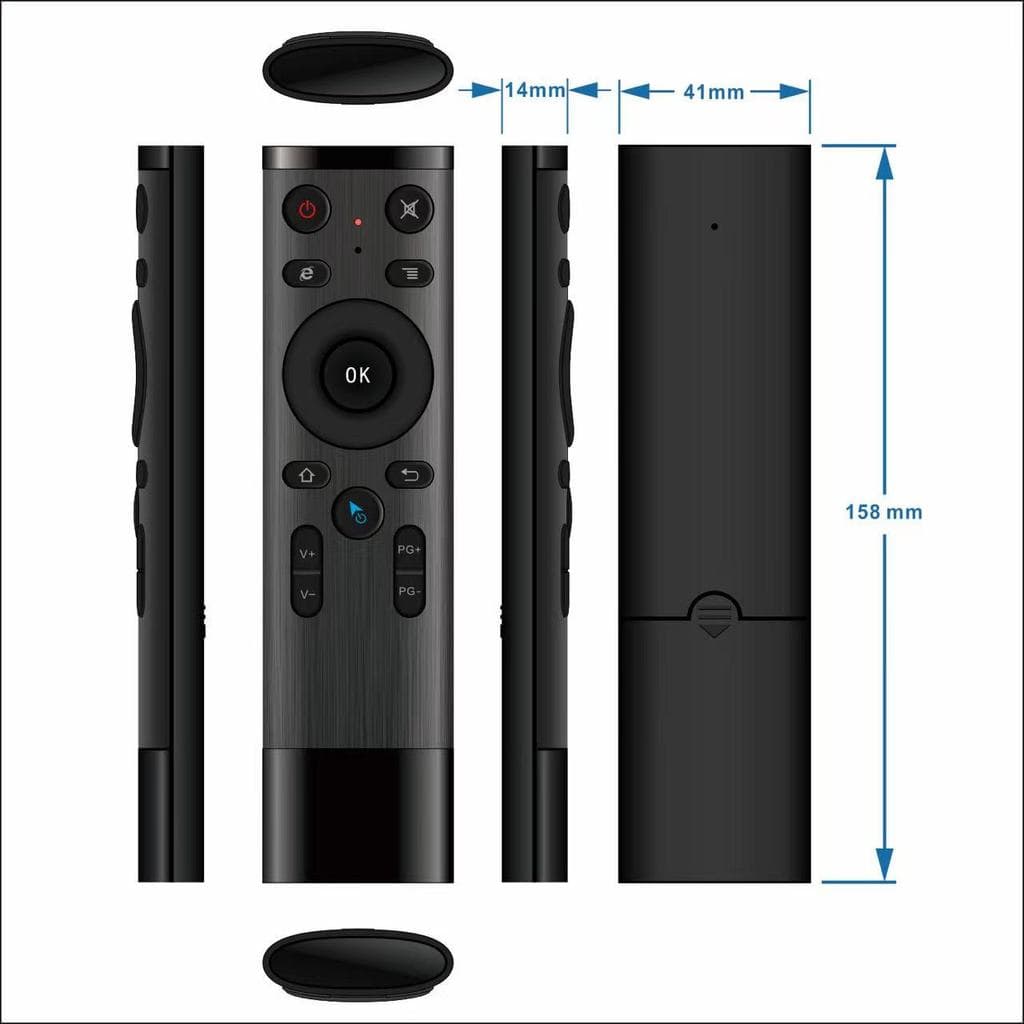 Conjunto de controle remoto sem fio 2.4G mouse controle remoto computador TV projetor sem fio controle remoto mouse