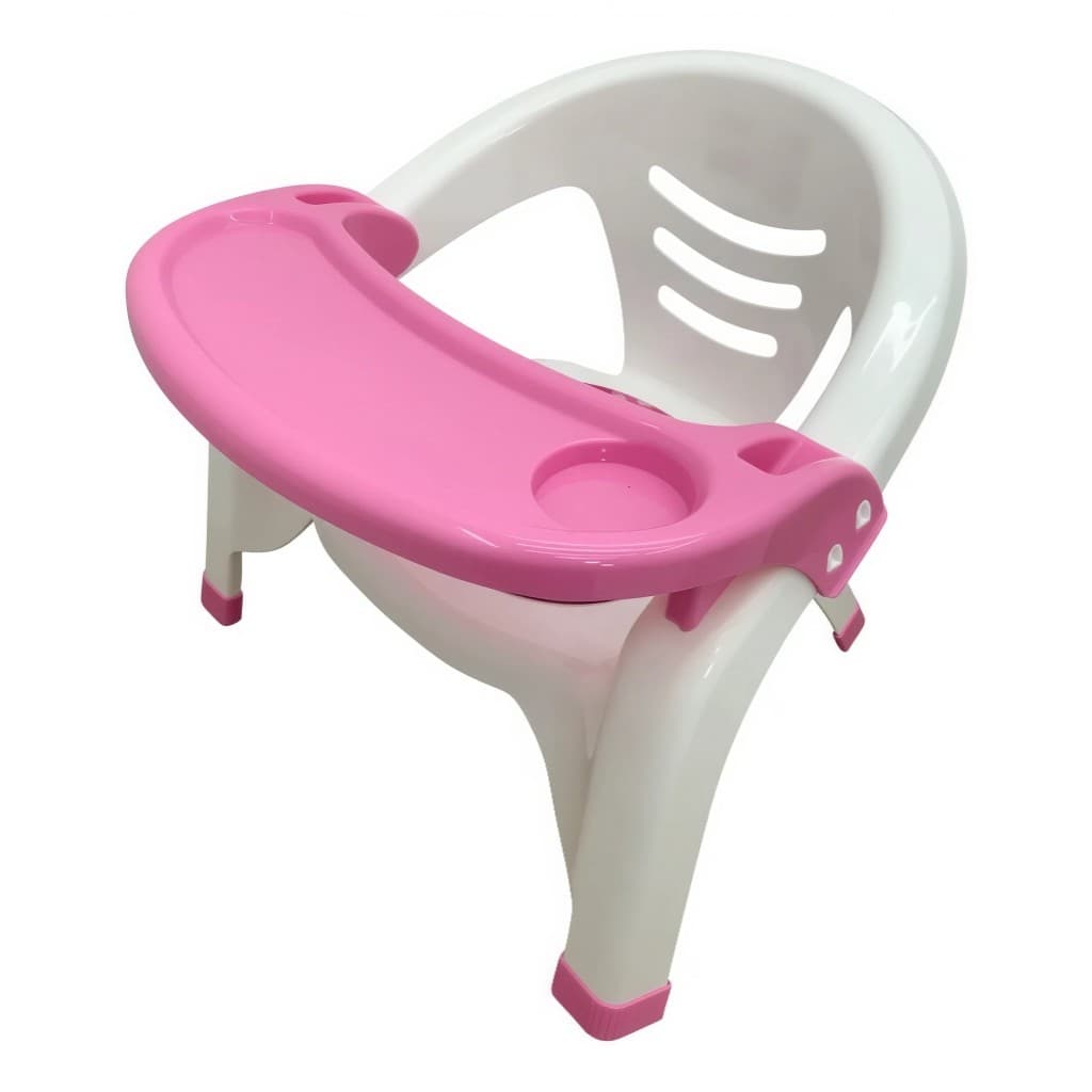 Cadeirinha Alimentação Infantil Portátil Rosa Até 25 Kg Cadeira Rosa Rosa