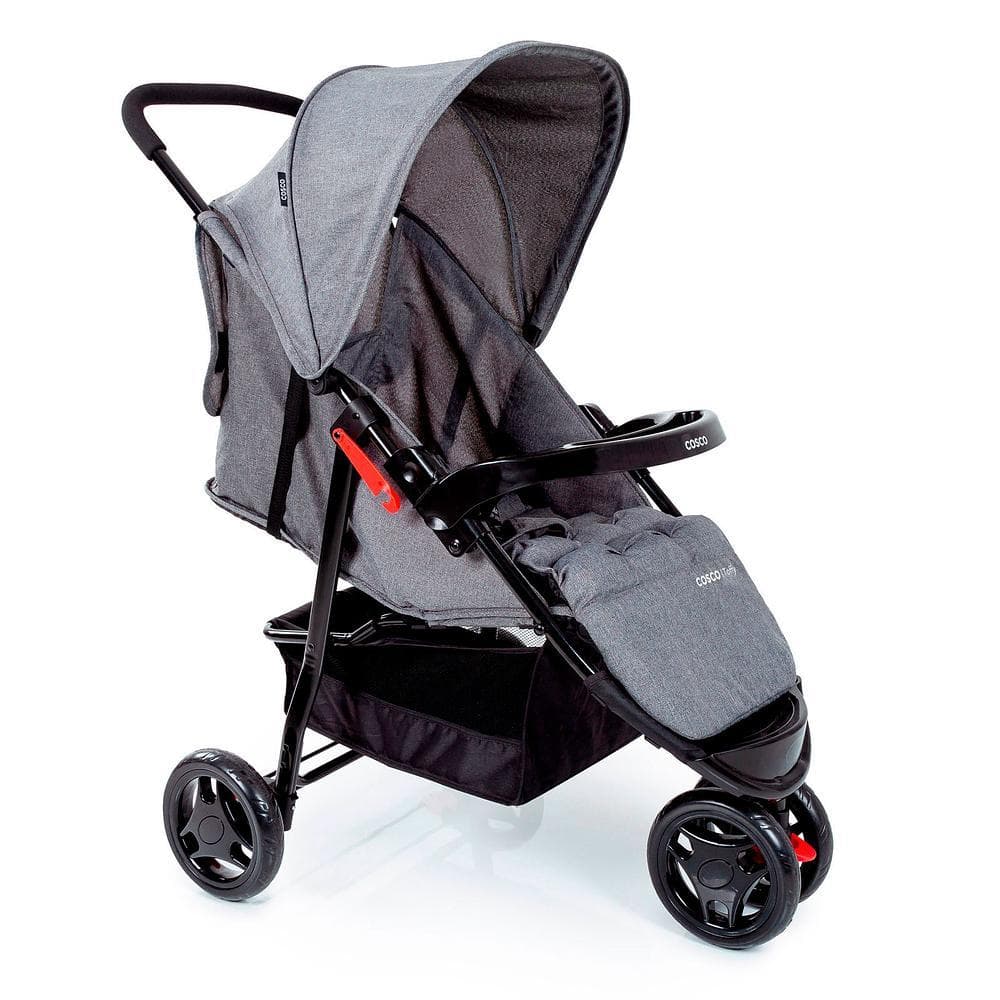 Carrinho de Bebê Cosco Kids Toffy Reclinável 0-15kg Cinza