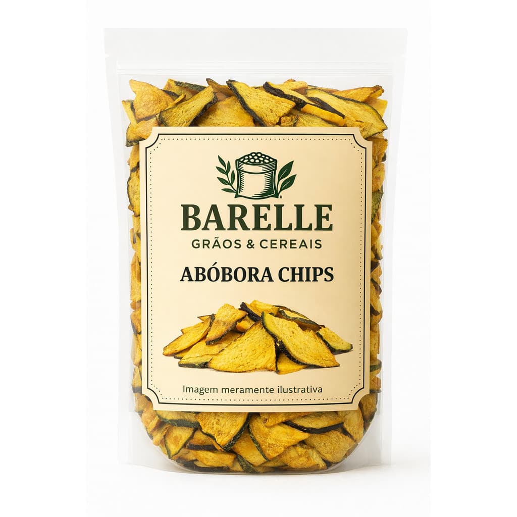 Abobora Chips Crocante Snack 100% Natural Saudável 500g