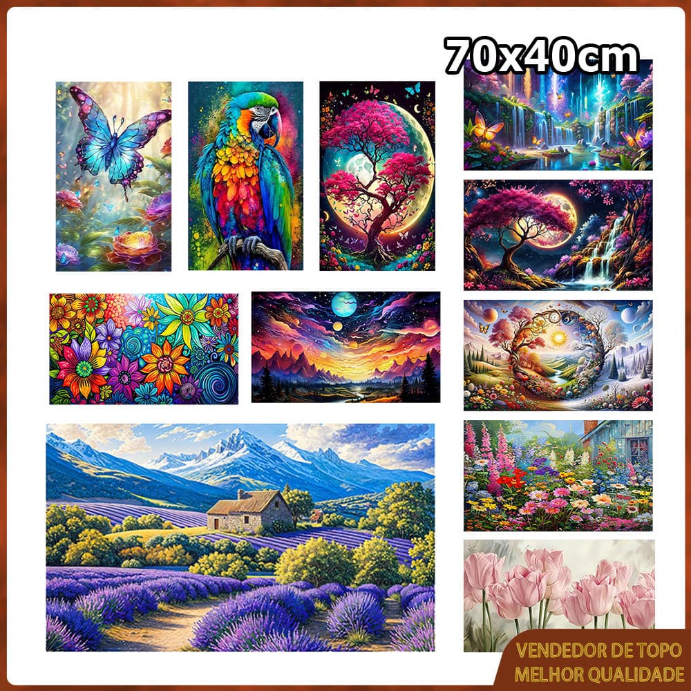 70x40cm Pintura com diamantes 5D pintura com pontos de diamantes quadrados pintura com arte em diamantes