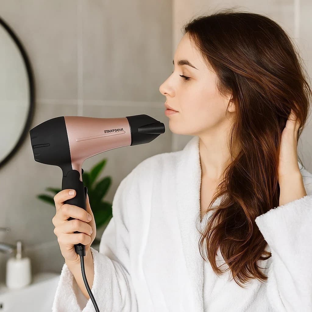 Secador cabelo potente quente frio para modelar enrolar ondular escova profissional