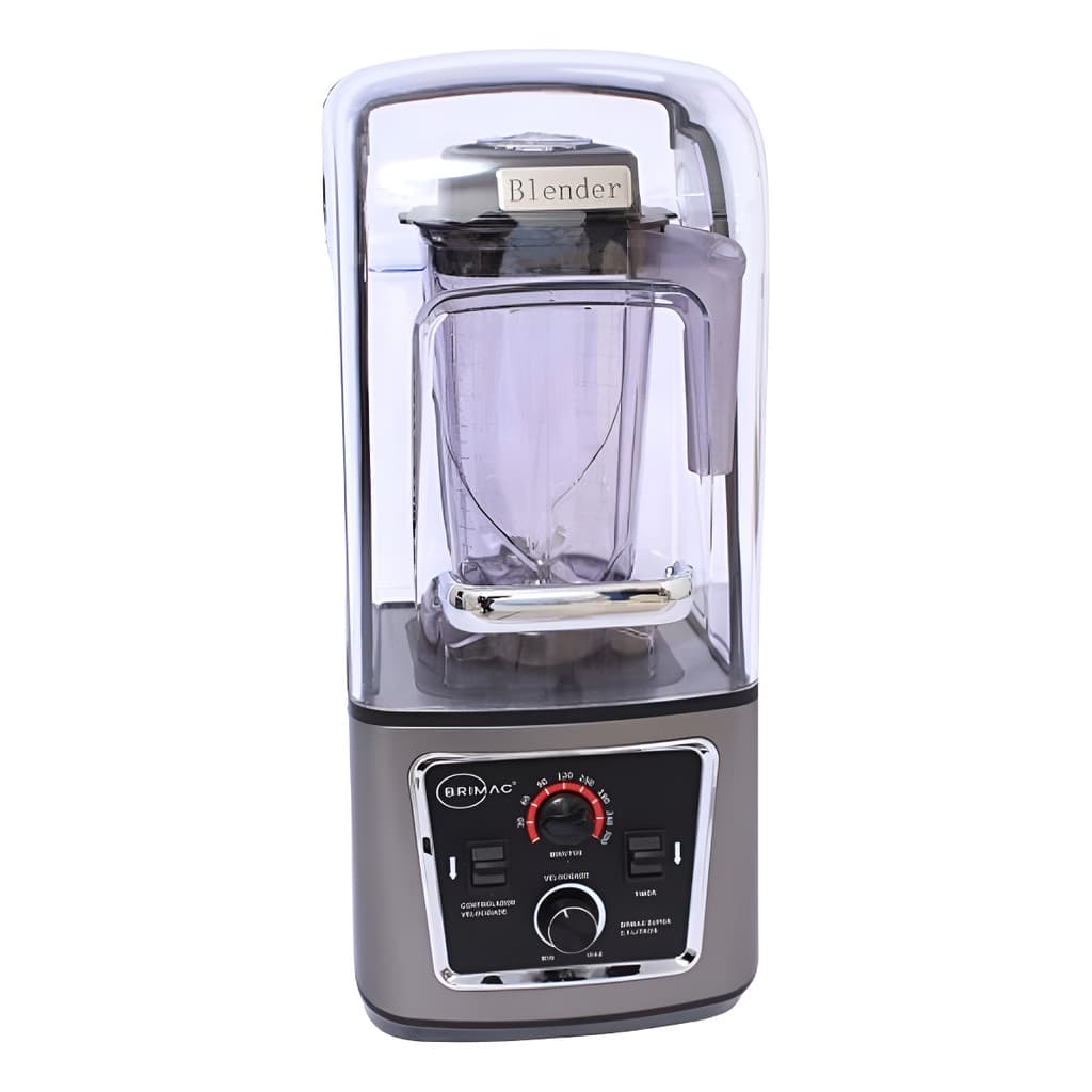 Blender Encapsulado silencioso e potente- Brimac 2,5 Litros 2.200w Preto