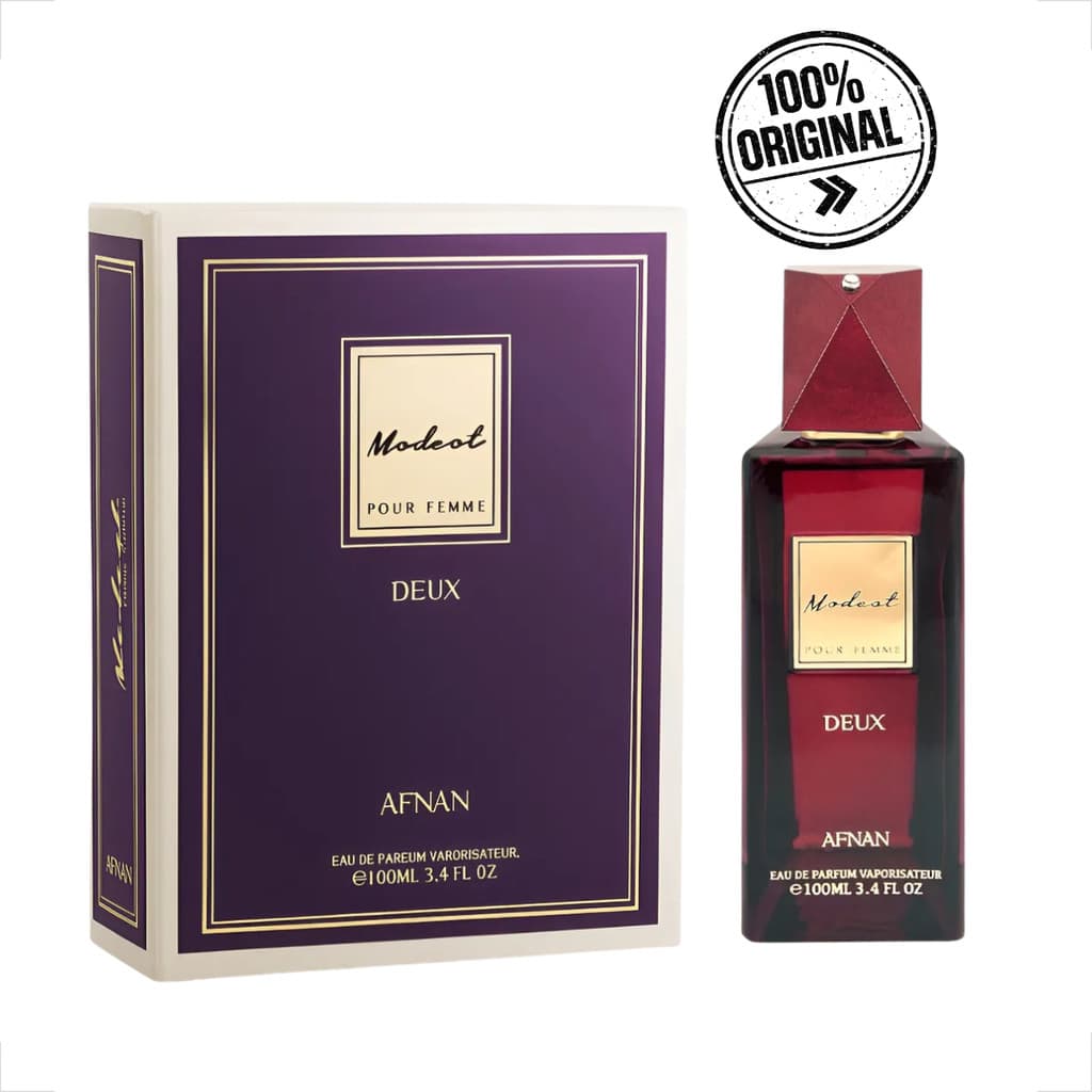 Perfume Modest Deux Pour Femme Afnan Eau De Parfum 100ml Perfume Árabe Feminino Importado Original Alta Fixação