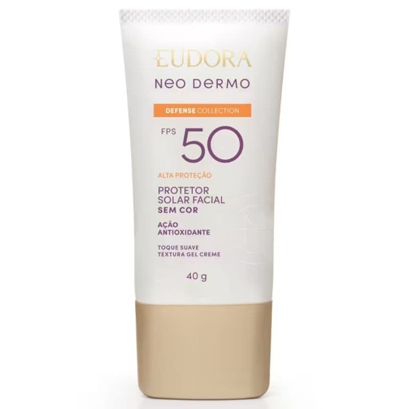 Protetor Solar Facial  FPS 50 Eudora Neo Dermo 40g