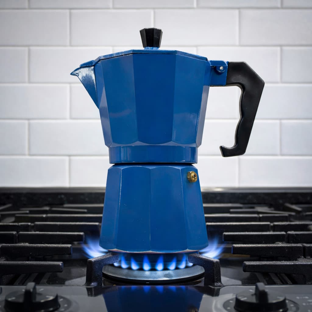 Cafeteira Moka Italiana 6 Xícara Alumínio Café Forte Expresso Cozinha Fogão Grão