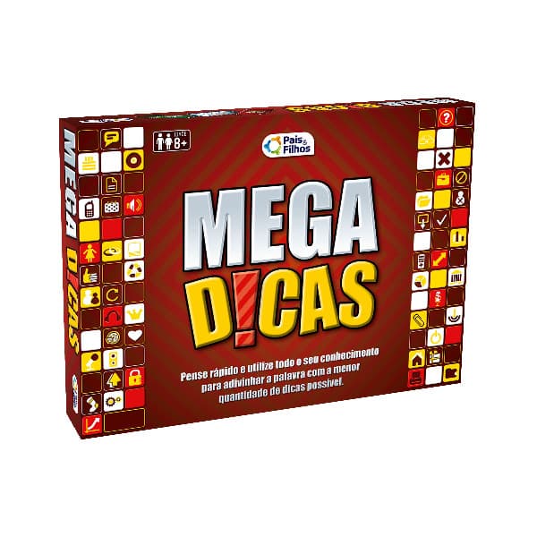 Jogo Mega Dicas Pais e Filhos Adivinhação Palavras Jogo de Tabuleiro Família