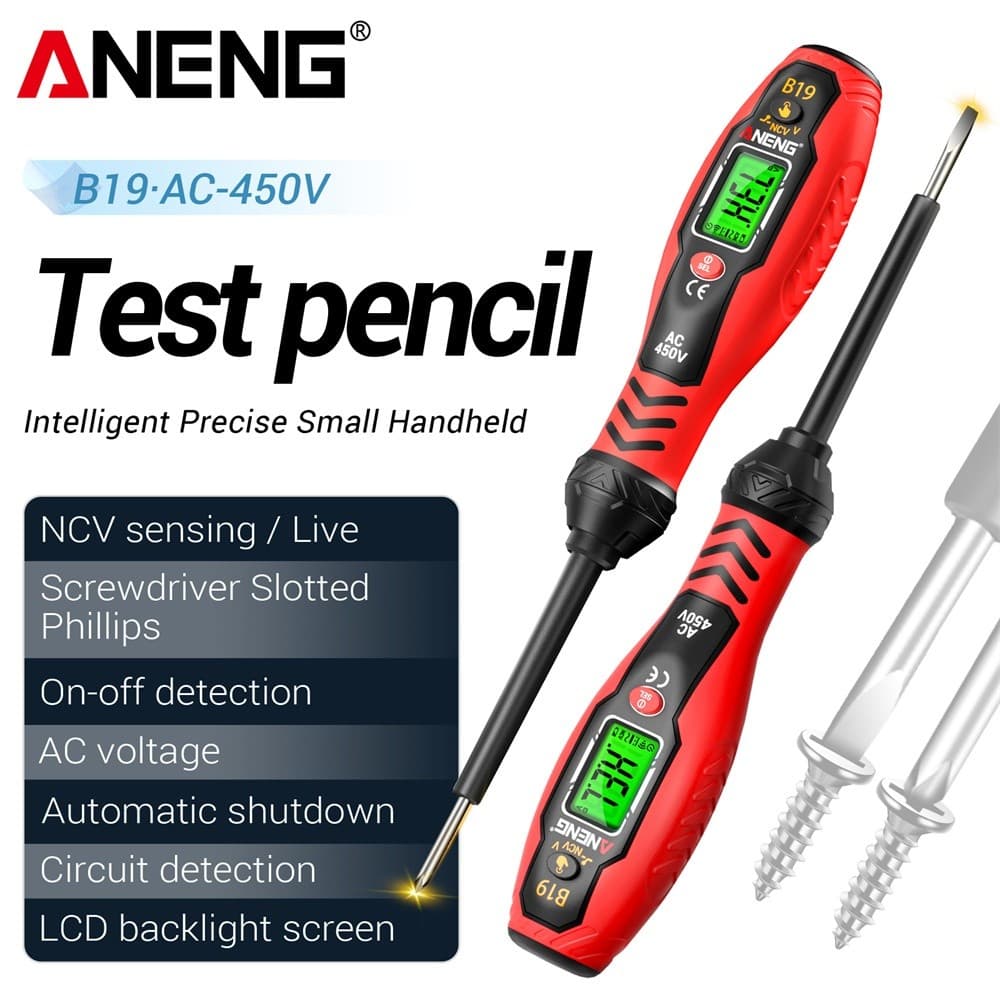 ANENG B19 Testador De Tensão Inteligente De Alta Precisão Display Digital Caneta De Teste De Indução Multifuncional Dete