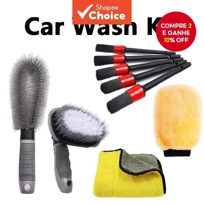 Carro 8/9 Pçs Detalhando Escova Conjunto Kit De Limpeza Interior Slot Ferramenta Lavagem Aliciamento
