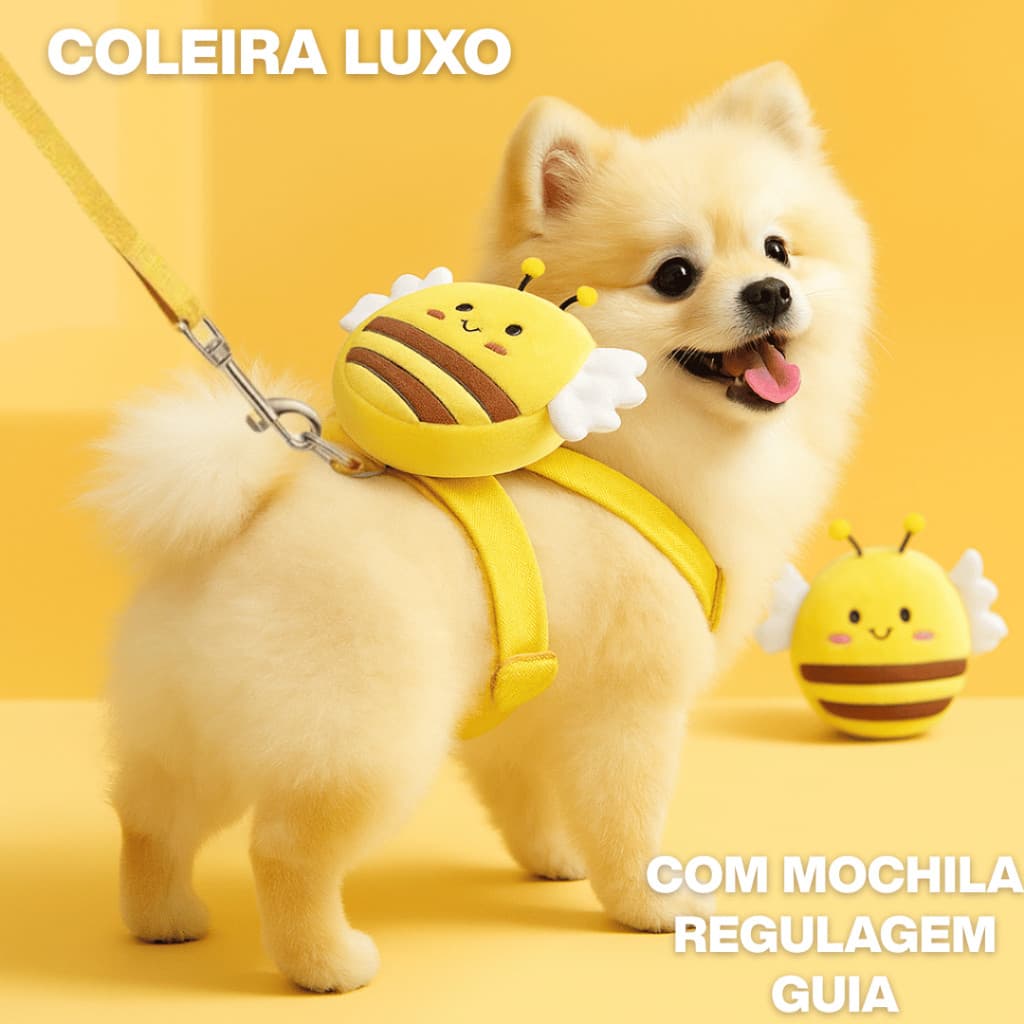 loja do Brás coleira peitoral com regulagem mochila para cachorro ou gato reforçada e confortável pet passeio guia
