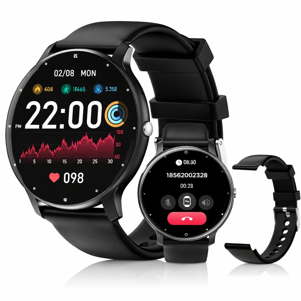 Relógio Inteligente Smartwatch Masculino Feminino com Chamadas Tela HD 100+ Modos Esportivos