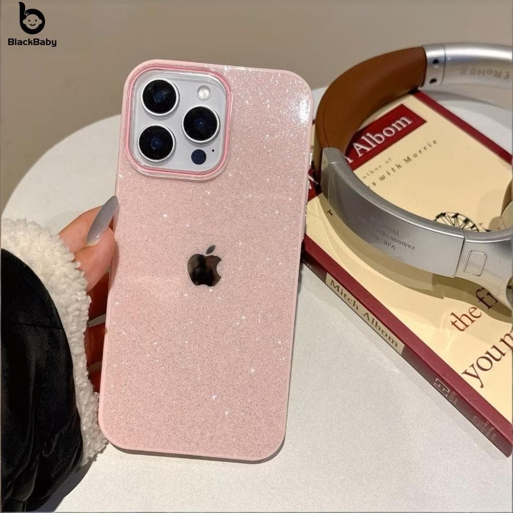 Bling Tira Glitter Caso Para iPhone 13 11 XR 17 Pro Max Ar 16 15 14 12 11Pro Xs Apple Logotipo Capa BBC