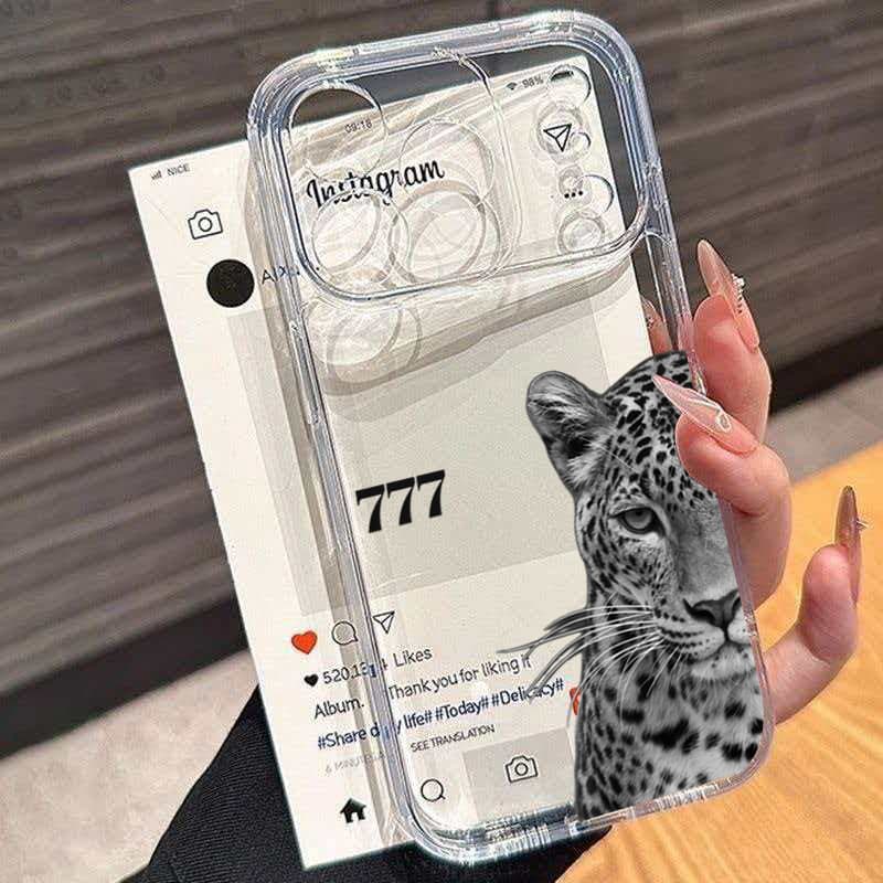 Pantera Leopardo Design Caso Para iPhone 17 16 15 18 14 13 12 11 ProMax 7 8 Plus X XS XR 16e Ar Macio Claro Capa