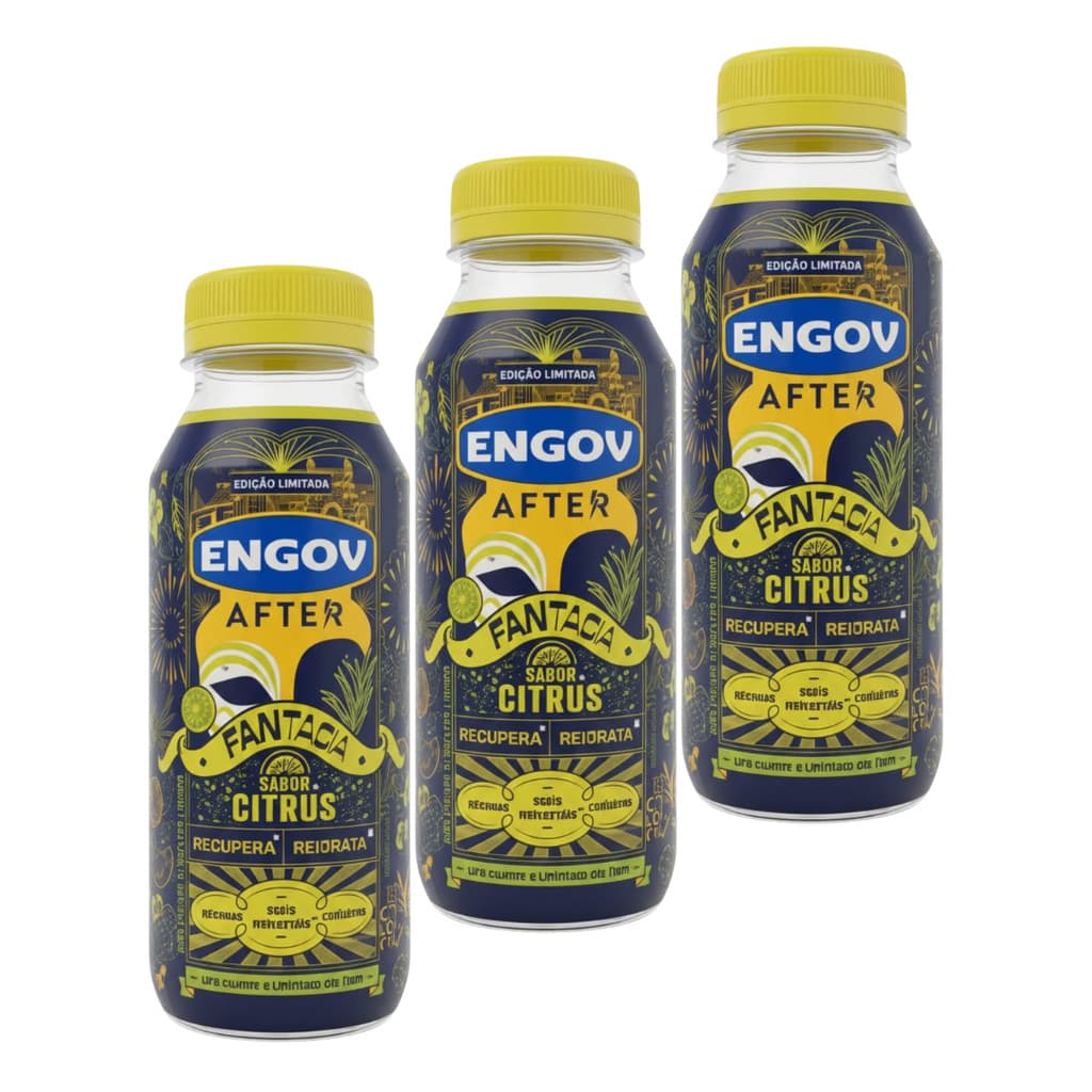 Kit 3 Bebida Engov After Citrus Recupera Reenergiza 250ml
