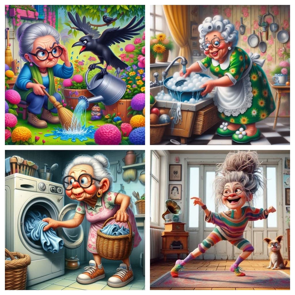 Um Conjunto Mom Doing Kit De Pintura De Diamante Com Padrão De Trabalho Doméstico , DIY 5D Mosaico Em Tela Fazendo Artes