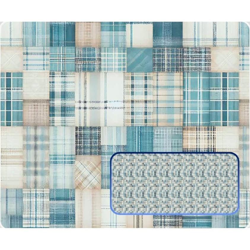 Tecido Tricoline Digital Coleção Le Bleu Patchwork 50 x 150 cm