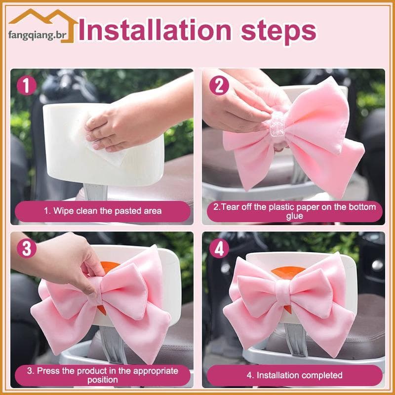 Fang Capacete Acessórios Feminino Arco Fita Decoração Dupla Camada Forte Fixação Bonito Bowknot Do Corpo Carro Para Moto