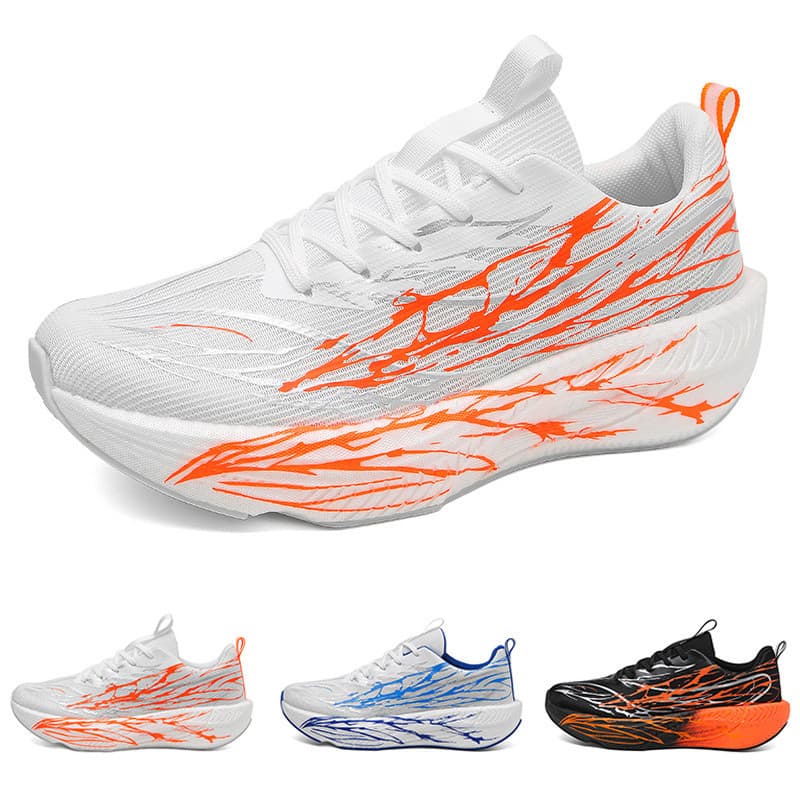 Sapatos esportivos tênis de corrida de sola grossa treinamento tênis de corrida amortecimento respirável rebote tênis de