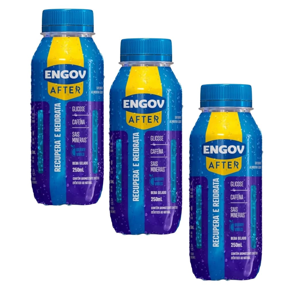 3 Bebida Engov After Berry Vibes Recupera Reenergiza 250ml