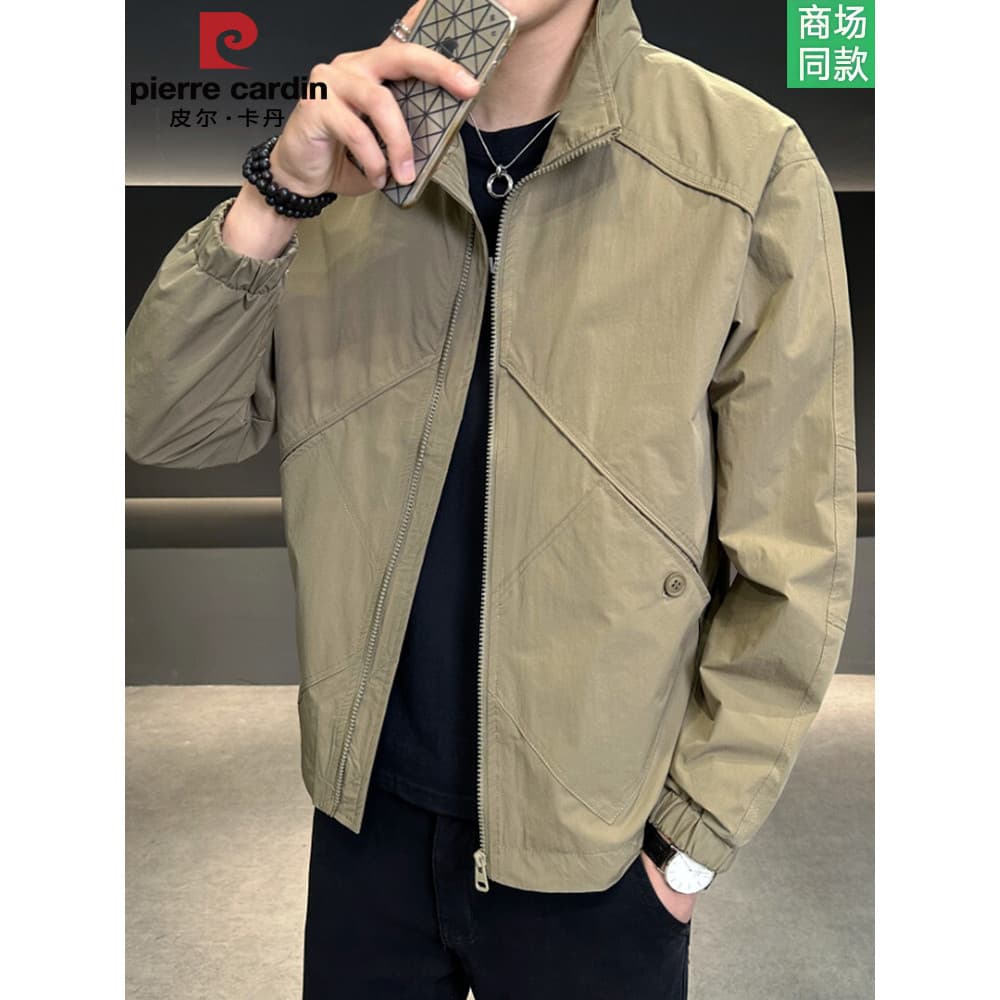 Pierre Cardan gola alta jaqueta de carga masculina início da primavera outono 2025 nova jaqueta masculina Casual na moda
