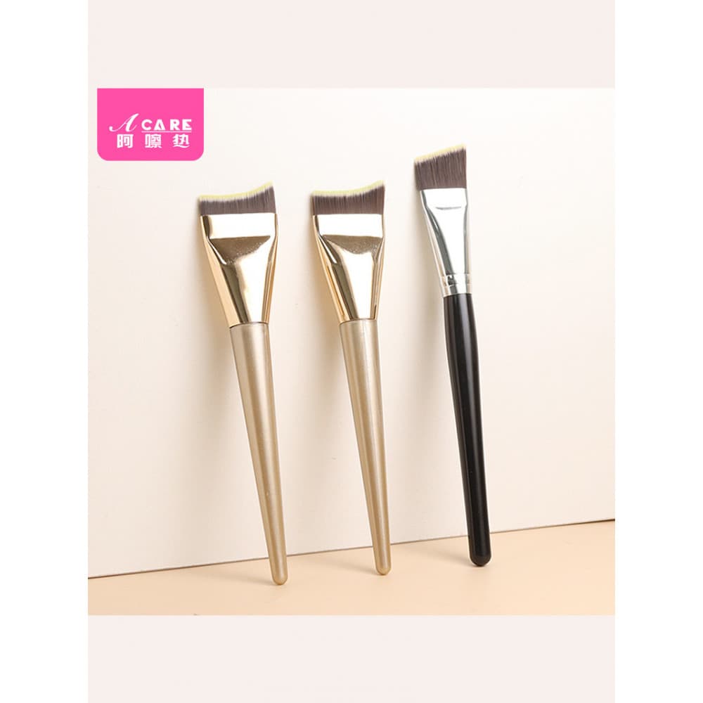 Pincel de base/tipo em linha A1pq801-tipo crescente pincel de base cabeça oblíqua pincel de maquiagem base líquida maqui