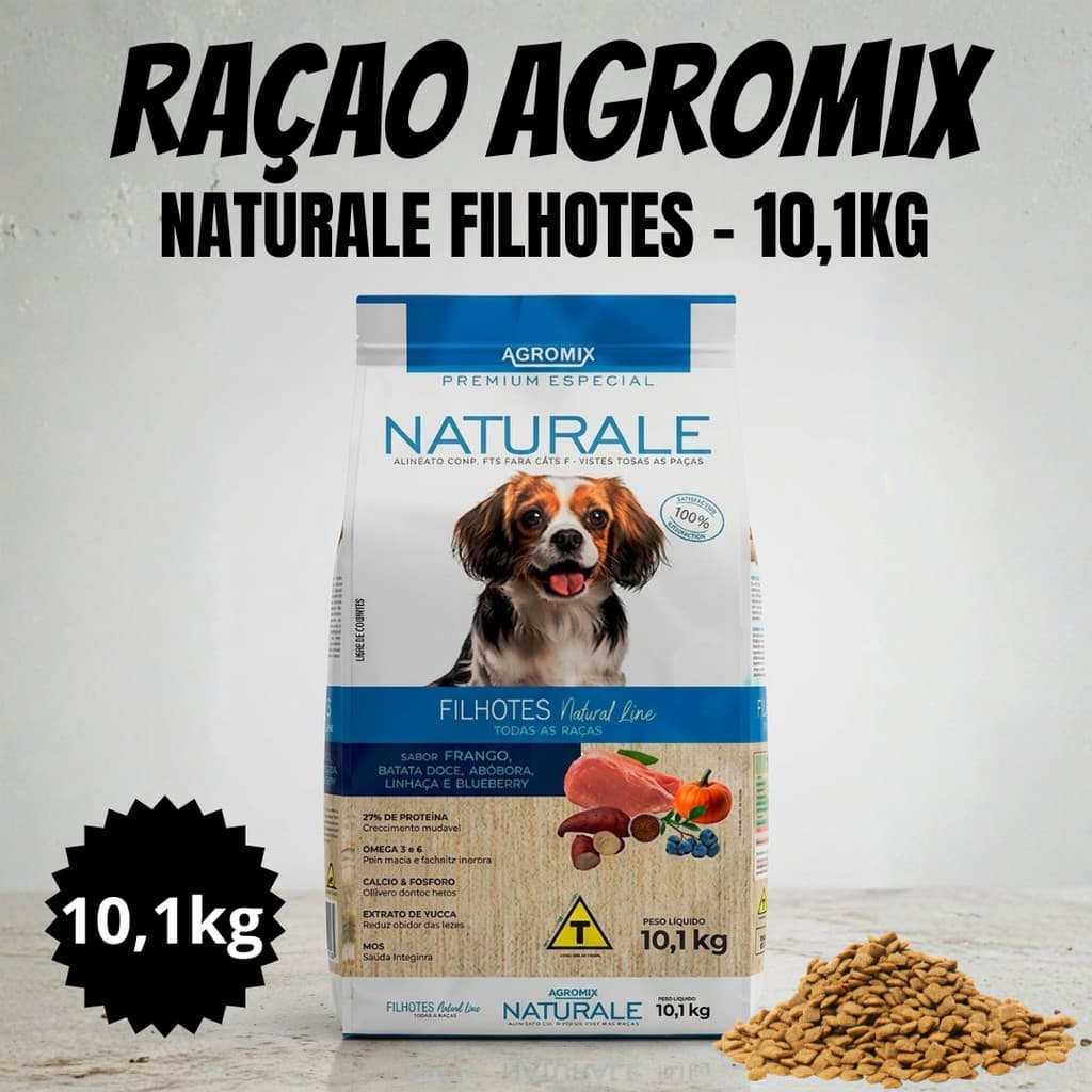 RAÇÃO CACHORRO FILHOTE NATURALE PREMIUM 10,1 KG