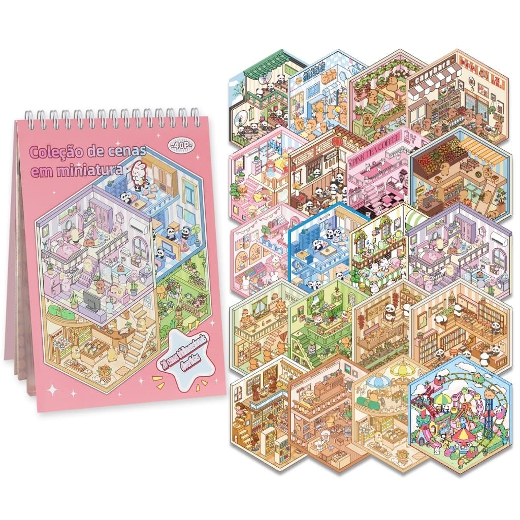 Adesivo Cenário Criar Cenas 3D para Scrapbooking e Decoração DIY