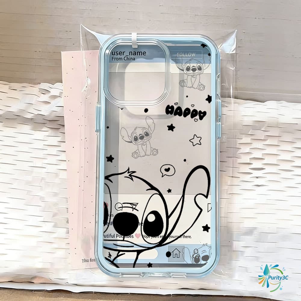 Capa de celular transparente 2 em 1 para iPhone 17 Pro Max 13 11 16 15 12 14 Plus Air Meia Linha Ponto Capinha Caso