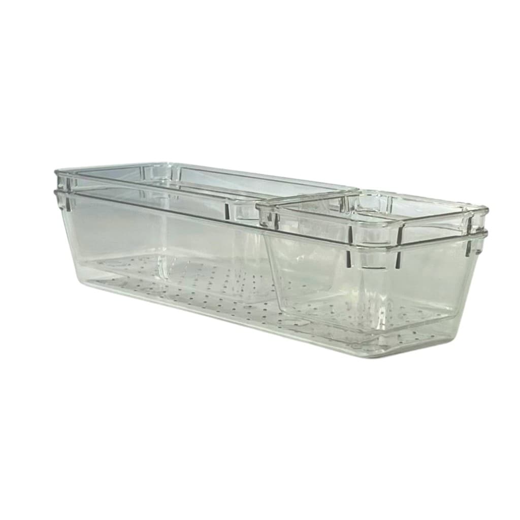 Kit 3 Organizadores Para Geladeira de Plástico Multiuso Cozinha Despensa Promacal