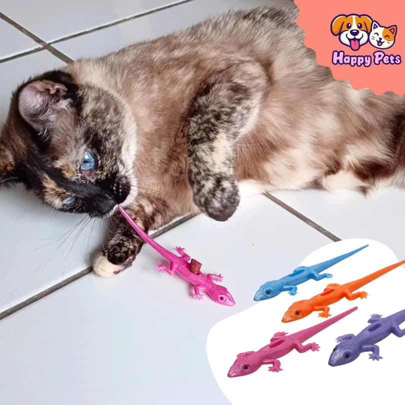 Brinquedo Da Pet Games Com 4 Lagartixas Porta Petiscos Para Caçar De Forma Divertida E Interativa
