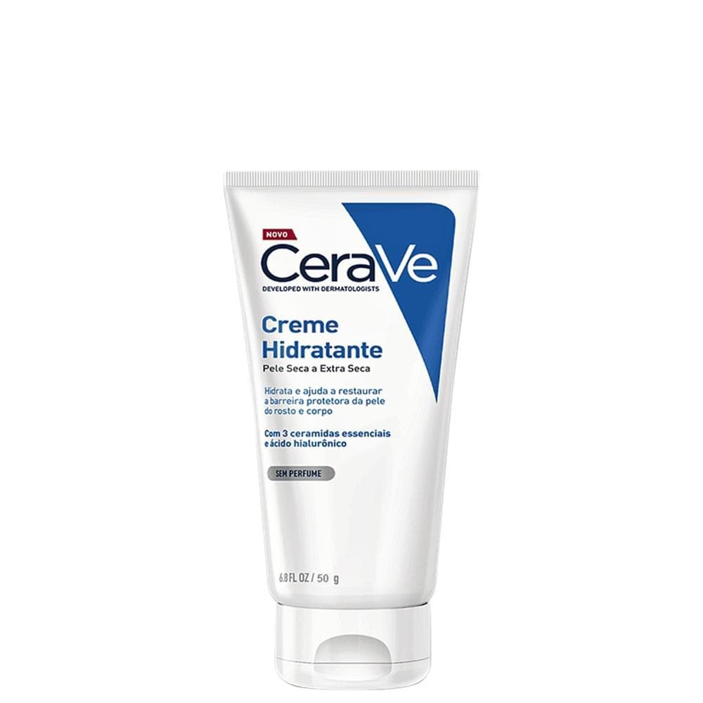 CeraVe para Pele Seca a Extra Seca - Creme Hidratante Facial e Corporal Sem Perfume 50g