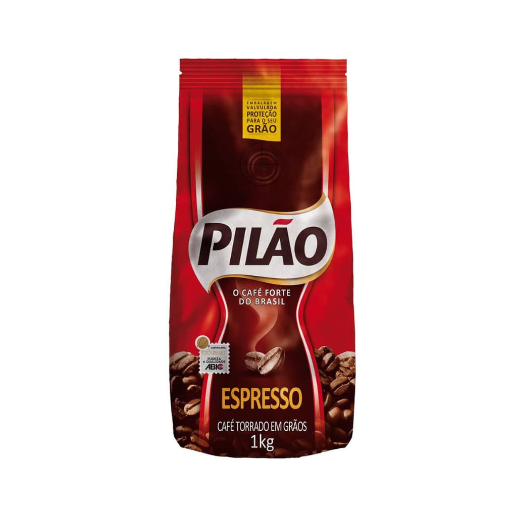 Café Espresso Torrado em Grãos Pilão 1kg
