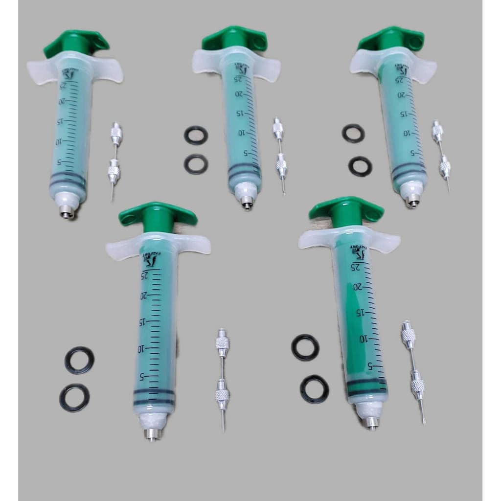 Seringa Veterinaria 25ml Reutilizavel Esterilizável + Agulha 25M Kit C/05