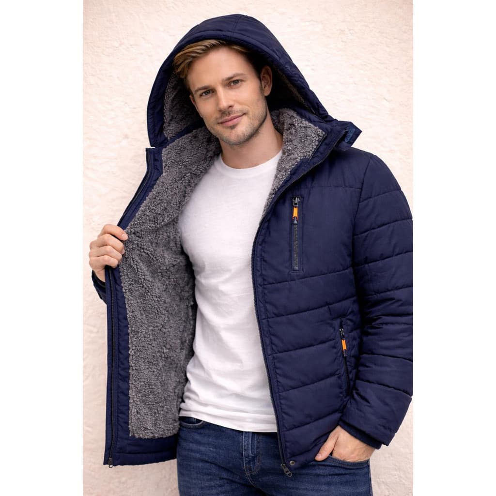 blusa térmica jaqueta puffer bobojaco Fleece Jaqueta Capuz Neve Forrada Puffer