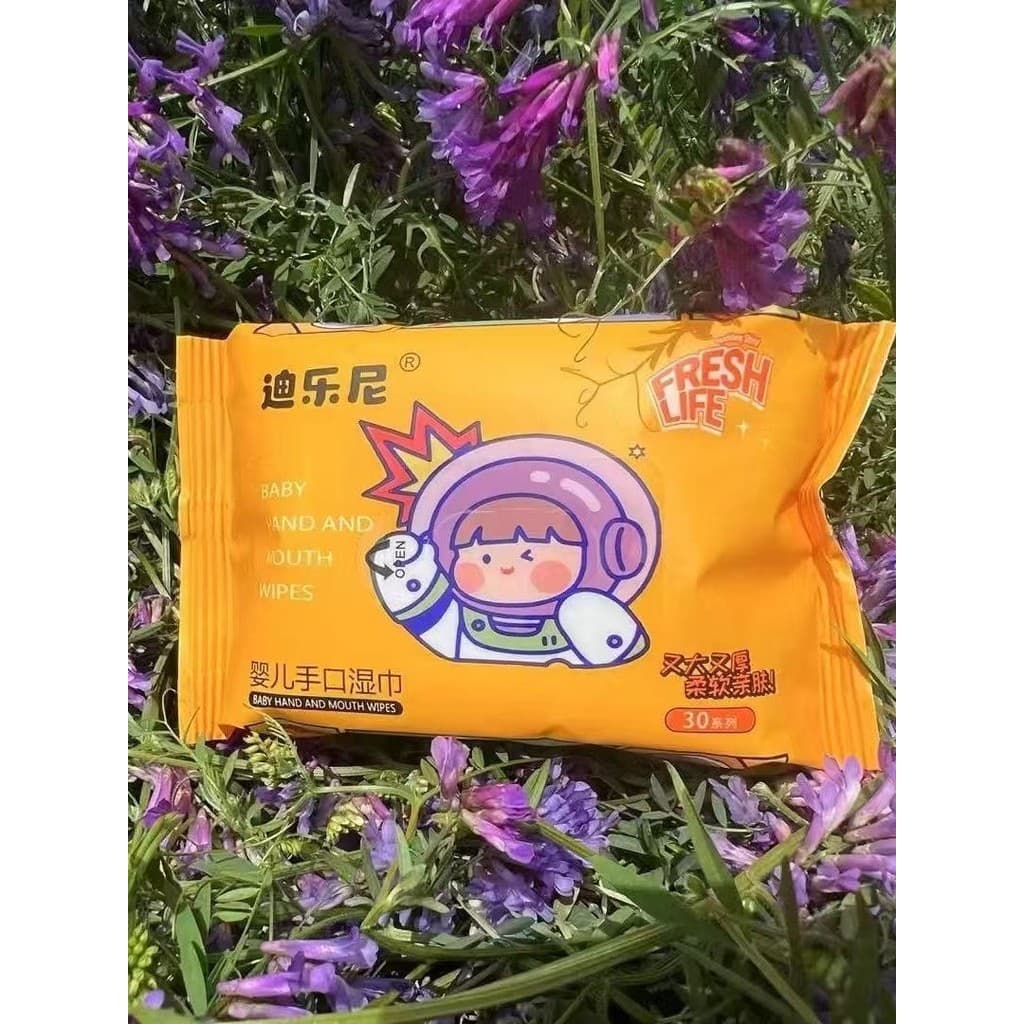 Didleni Spaceman Lenços umedecidos para mãos e boca de bebê Lenços umedecidos para bebês recém-nascidos dedicados para c