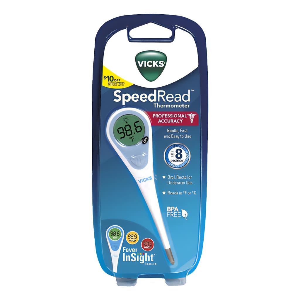 Termômetro Digital Vicks Speed Read  Uso Axila, Boca E Reto - Importado EUA
