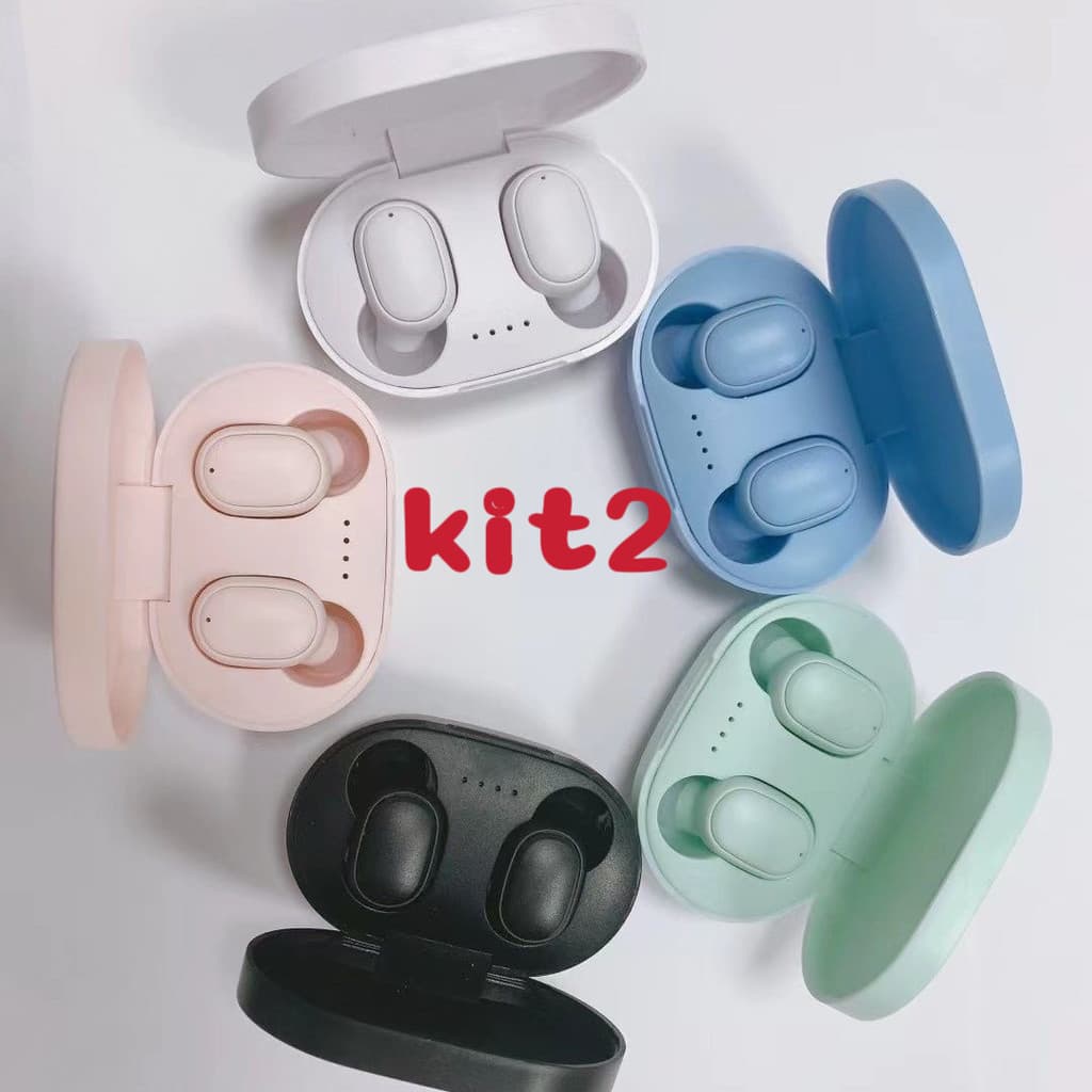 kit 2 Fashion A6s Fone Sem Fio TWS Bluetooth 5.0