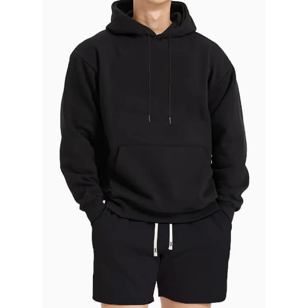 Conjunto Moletom + Bermuda Casaco Liso Bermuda de Moletom Streetwear
