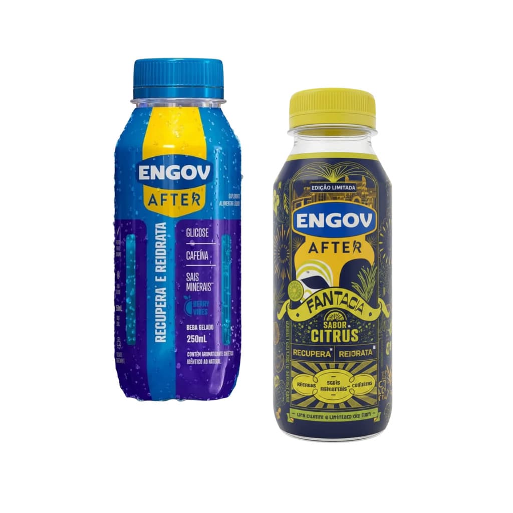 Kit Bebida Engov After Citrus e Berry Vibes Reenergiza 250ml