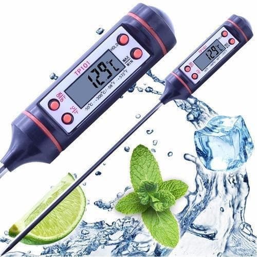 Termômetro Digital Espeto Aço Inox Wtx Imports Temperatura Até 300ºc Branco