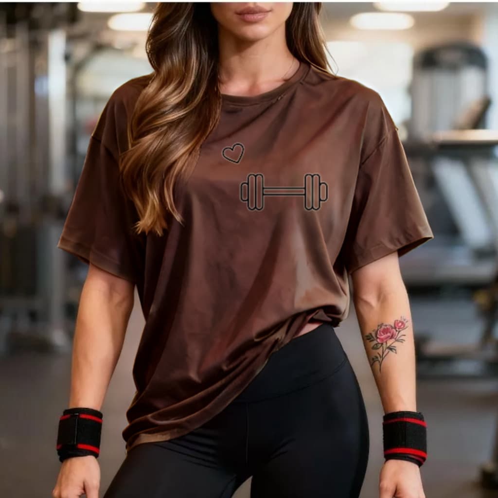 Camisetão T-shirt Basic Unissex 100% Algodão Feminina Gym Treino Academia Fitness Musculação  way