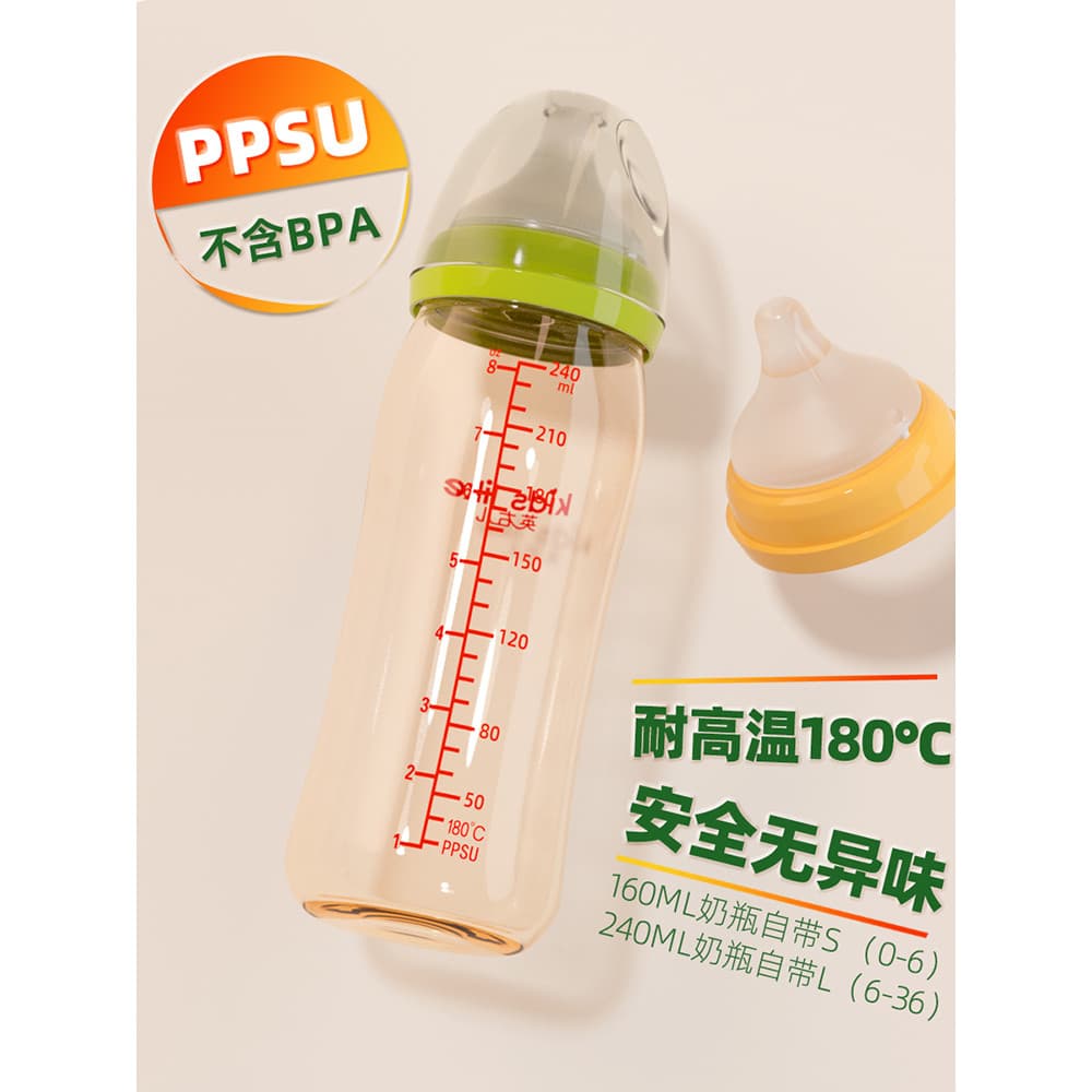 Bebê recém-nascido PPSU garrafa de bebê grande calibre palha resistente a choques plástico garrafa de bebê Anti-cólica g
