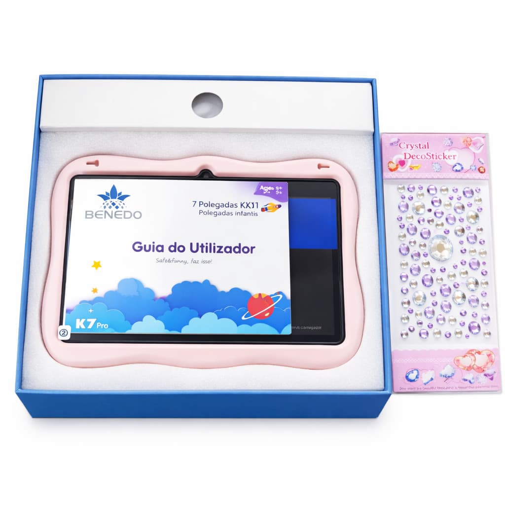 Tablet Infantil 7” Android 13 com Capa Antichoque para Crianças