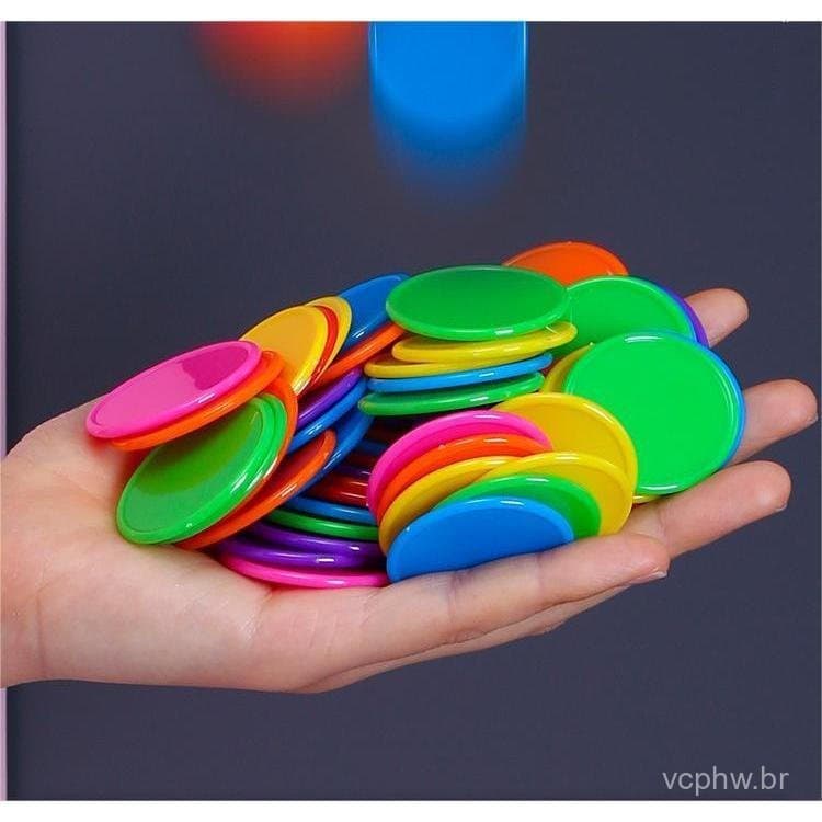 100Pçs/ Conjunto Fichas De Tamanho 37mm DIY Tokens Moeda De Jogo De Cor Sólida Acessórias Hilariantes Divertidas Familia